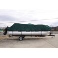 thumbnail image 4 of NEW GREEN 28 FT VORTEX ULTRA 5 YEAR CANVAS PONTOON/DECK BOAT COVER, ELASTIC, STRAP SYSTEM, FITS 27'1" FT TO 28' LONG DECK AREA, UP TO 102" BEAM (FAST FREE SHIPPING - 1 TO 4 BUSINESS DAY DELIVERY), 4 of 6