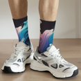 thumbnail image 6 of Daiia Vibrant Fluid Motion Art Print Crew Socks – Soft Breathable Long Socks for Men & Women, Moisture-Wicking & Comfortable Daily Wear Socks, One-Size Fits Most (US 5-11), 6 of 6