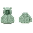 thumbnail image 5 of Staki Winter Coats Puffer Padded Jacket for Toddler Boys Kids Light Outwear Cute Bear Ears with Hoods Clothing Baby Winter Coat 12M,18M,24M,2T,3T,4T,5T(Light Green,2-3 Years), 5 of 8