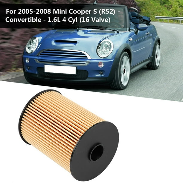 Filtro de combustible Ecomeon Mini Cooper 16146757196 R53 con juntas tóricas