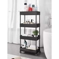 thumbnail image 2 of Flexible Slim Storage Cart, Multi-Purpose Adjustable Shelves Rolling Cart for Bathroom, Kitchen, Laundry, With Mesh Hollow Design for Better Ventilation, 2 of 6