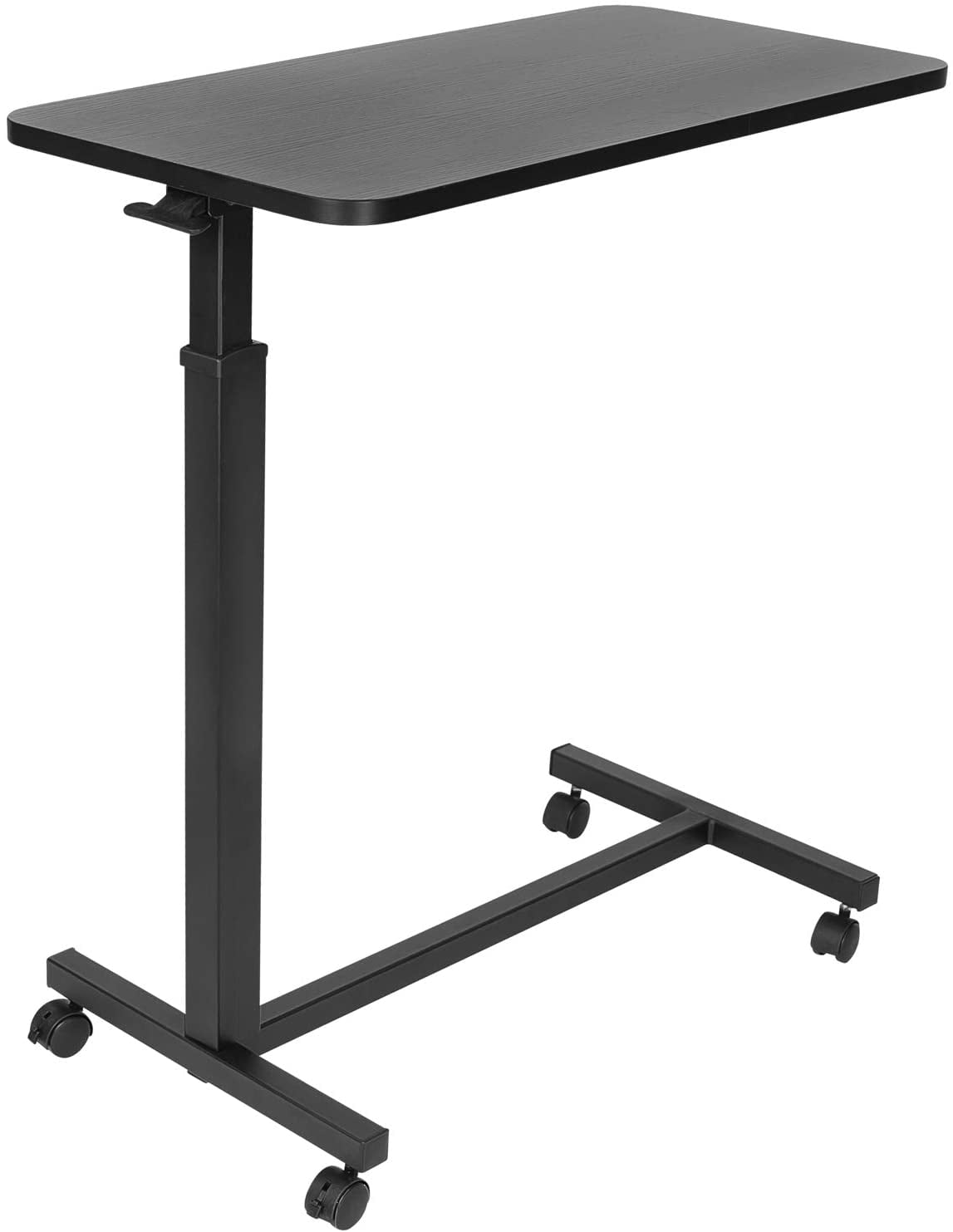 Carex Overbed Table With Swivel Wheels, Hospital Bed Table, Adjustable