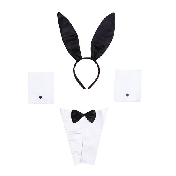 KAKOWELY Kit de disfraz de conejo para niños y adultos, conjunto de accesorios de cosplay para Halloween y Pascua