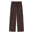 thumbnail image 4 of Pantalones cargo casuales de pierna ancha con cordón para hombre - Talla grande, corte holgado, estilo urbano, 4 of 4