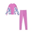 thumbnail image 2 of Sholeno Girls Quickly Dry Rash Guard Bathing Suit UPF 50+ Long Sleeve Swimsuit Beach Sports Swimwear Pink 14, 2 of 7