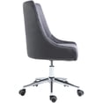 thumbnail image 5 of Meridian Furniture Karina Swivel Adjustable Gray Velvet and Chrome Office Chair, 5 of 12