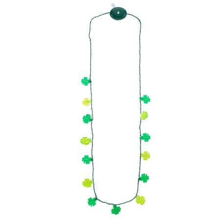 Way to Celebrate St. Patrick's Day Light-Up Shamrock Necklace, Green, 1 Piece