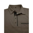 thumbnail image 6 of Mens Long Sleeve,Men's Lapel Button Athletic Fallow Strip Slim Long Sleeve Lapel Top/Shirt, 6 of 6
