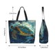 thumbnail image 5 of Disketp Surfing Turtle Bolsa Tote Estampada para Mujer, Bolso de Hombro y de Mano para Compras y Viajes, 5 of 8