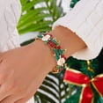 thumbnail image 2 of NICKSUN Christmas Enamel Stretch Bangle Bracelet for Women, Santa Claus Christmas Tree Gift Box Statement Bracelet, Festive Xmas Holiday Costume Jewelry for Party Christmas Gift Stocking Stuffer, 2 of 6