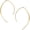 2.25" inch - 18k Gold Plated, variant on Upside Down Hoop Earrings - Gold Hypoallergenic Wire Threader Hoops for Women