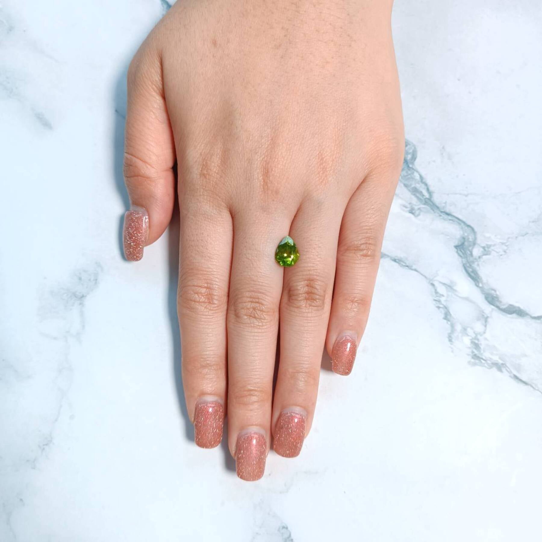 Certified Real 2.25 Carat Peridot Pear Shape Brilliant Cut 10x8 mm Loose Gemstone August Birthstone