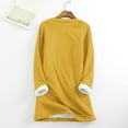 thumbnail image 4 of LEAVINGSUO Winter Clothes Woman Fashion Women's Comfortable Large Loose Raglan Top Thickened and Velvet Lamb Wool Warm Underlay, 4 of 4