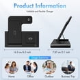thumbnail image 5 of Wireless Charger, 18W Wireless Charging Station Compatible with iPhone 18 Pro 17 16 15 14 13 12 11 8 Pro Max X XR XS Max, for iWatch 10 9 8 7 6 5 4 3 2 SE Ultra, for AirPods 4 3 2, 5 of 11