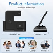Wireless Charger,15W Wireless Charging Station Compatible with iPhone 17 16 15 14 13 12 11 8 Pro Max Mini Plus X XR XS Max SE Plus,for iWatch 10 9 8 7 6 5 4 3 2 SE Ultra,for AirPods 4 3 2