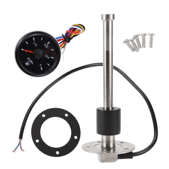Unique Bargains 1set Fuel Sending Unit and Gauge Kit 170mm Length Boat Fuel Sending Unit Marine Fuel Sender Unit Black Silver Tone Metal 240-33 Ohm