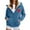 Blue, variant on Fleece Jacket Women Fleece Zip Up Hooded Hoodie Winter Warm Soft Thermal Jackets Outdoor Sports Pullover with Pockets Womens Coats Beige L