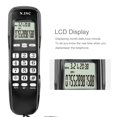 thumbnail image 6 of Tebru Home Telephone,Mini Wall Telephone Home Office Hotel Incoming Caller ID LCD Display Landline Phone, Phone, 6 of 8