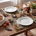 thumbnail image 2 of Sm:)e Jack-O'-Lantern Ghost Floral Halloween Placemats Set of 4, 12x18 Inch Holiday Table Mats for Indoor Outdoor Party Dining Decoration, 2 of 7