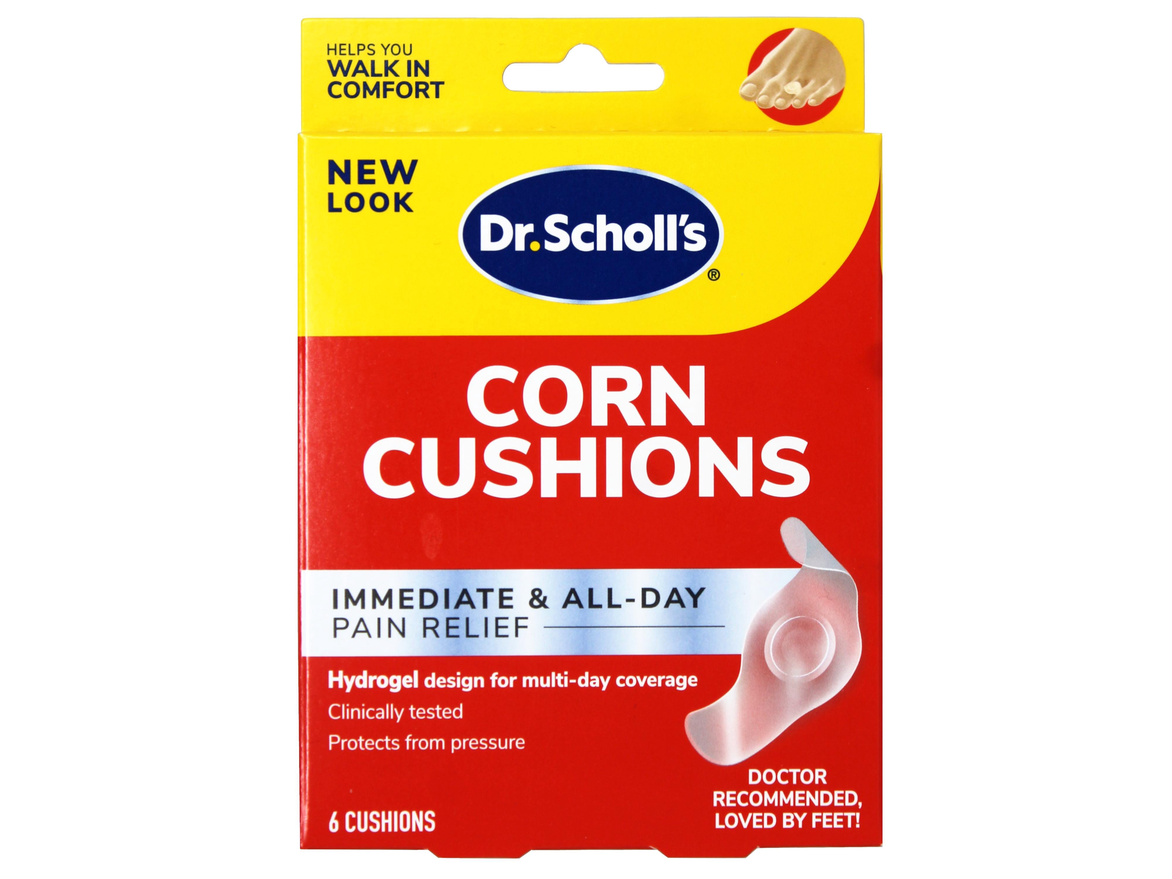 Dr. Scholl's Corn Cushion with Hydrogel Technology, 6ct, Cushioning Protection Against Shoe Pressure and Friction That Fits Easily in Any Shoe for Immediate and All-Day Pain Relief - 5 Pack