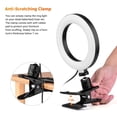 thumbnail image 2 of Mistaha 6.3 Inch 2700K-5500K Selfie Ring Video Light with Clamp Mount Tabletop Tripod 3 Dimmable, 2 of 8