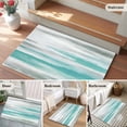 thumbnail image 6 of Teal Grey Ombre Area Rugs 2x3 for Living Room, Abstract Art Oil Painting Modern Non Slip Washable Rug Runner, Low Pile Indoor Floor Carpet Mat Bathroom Rugs for Bedroom, Kids Room, 6 of 9