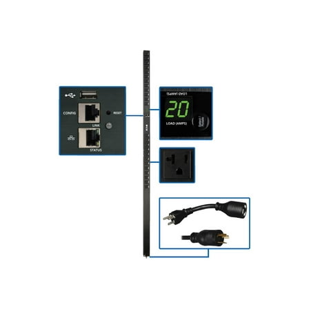 Tripp Lite - PDUMV20NETLX - Tripp Lite PDU Switched 1.9kW 120V 24 5-15/20R 20A LX Platform 0URM TAA - Switched - NEMA