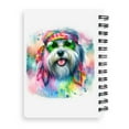 thumbnail image 2 of Hippie Havanese Portrait Watercolor Tie-Dye Vintage Styles Spiral Bound Journal Havanese Dog Lover Gifts Idea 5x7in Spiral Notebook - 00014, 2 of 5
