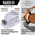 thumbnail image 2 of Gorro duro Klein Tools 60113RL, faro recargable, ventilado, estilo gorra, acolchado, autoabsorbente, 2 of 9