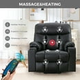 thumbnail image 6 of Bonzy Home Set of 2 Living Room Heated Massage Recliner Power Lift Chair Recliner for Elderly with Cup Holder and USB, Black, 6 of 9