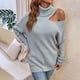 thumbnail image 2 of Suéter de manga larga con cuello redondo de moda informal para mujer Pompotops hdfakjf11071, 2 of 5