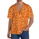 thumbnail image 1 of Balery Orange Glitter Camisa Casual de Manga Corta con Botones para Hombre, Texturizada, Estilo Cubano, para Playa, Verano-X-Large, 1 of 5