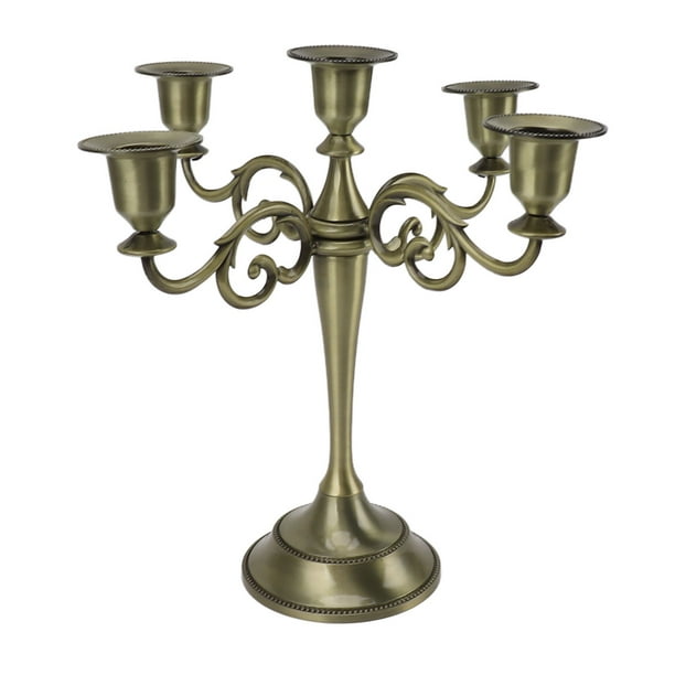 Candelabro Vintage, Candelabro De 5 Brazos, Candelabros Para Velas De Pilar, Candelabro Gótico, Elegante Candelabro Para Bodas, Iglesias, Comedores, Decoración Del Hogar