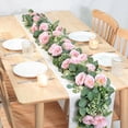 thumbnail image 2 of Twfbrm Artificial Flowers Garland, 5.9 Ft Realistic Camellia Flower Vine with Eucalyptus Leaves, UV-Resistant Faux Hanging Flowers Plants, Spring Decor Greenery Garland for Mantle Wedding Arch, 2 of 6