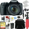 Canon PowerShot SX530 HS 16.0 MP 50x Optical Zoom Digital Camera (Black) + Two-Pack NB-6L Spare Batteries + Accessory Bundle