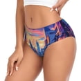 thumbnail image 2 of Balery Taxi Colorful Town Ropa Interior de Algodón para Mujer con Dibujo – Braguitas Cómodas y Elásticas, Estilo Clásico-Medium, 2 of 6