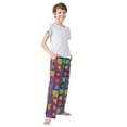 thumbnail image 3 of FORMRS Boys Pajama Pants with Pockets Size 6-8Y Kids Lounge Sleep Bottoms, Colorful Checkered Daisy, 3 of 8