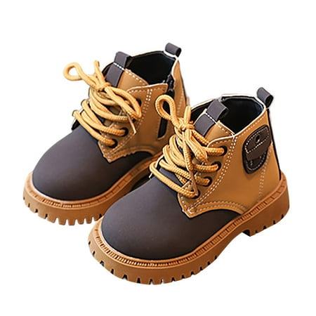 

RUICUW Boys And Girls Mesh Shoes Fashion Mesh Lace Boots Non Slip Breathable Nude Boots 5.5-6 Years