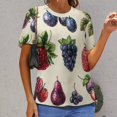 thumbnail image 6 of Various Fruits Women's Short Sleeve Tops Casual Blouses T Shirt, 6 of 6