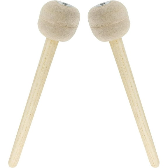 2 Pack Drum Mallet, 13" Wool Felt Drum Stick, Bass Drum Mallet Drum Stick, Anti-slip Bass Percussion Sticks, Beige