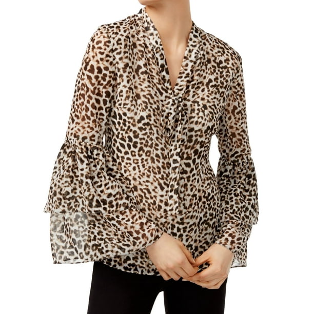Calvin Klein - Calvin Klein NEW Brown Womens Size XS Leopard Print ...