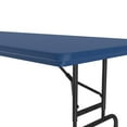 thumbnail image 5 of Correll Adjustable Height Commercial Blow-Molded Plastic Folding Table, 30x60" RECTANGULAR, BLUE BLACK, 5 of 11