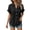 Black, variant on Women'S Tops, Tees & Blouses Gsakboxl Women's Double Layer Wrinkled Fabric Batwing Sleeve Shirt With Pocket Casual Work Blouse Stylish Bark Wrinkle Loose Top for Office Daily Leisure Womens Tops