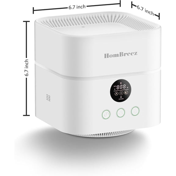 Air Purifier and Humidifier Combo for Bedroom, Covers Up to 200ft², H13 True HEPA Filter, 500ML Water Tank, Quiet Cool Mist Top Fill Essential Oil Diffuser for Baby, Pet Room, APP Control