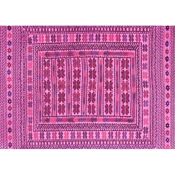 Ahgly Company Indoor Rectangle Southwestern Pink Country Area Rugs, 8' x 10'