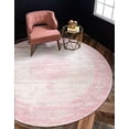 thumbnail image 2 of Unique Loom Bromley Traditional Border Rug 8' x 8' Round Pink/Ivory, 2 of 18
