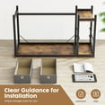 thumbnail image 5 of Gianna 47 inch Computer Desk with Storage Drawers, Modern Simple Style Laptop Desk, Rustic Brown, 5 of 7