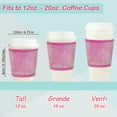 thumbnail image 3 of BAGnoREGio Soft Crystal Velvet Coffee Sleeve 2-Pack, Reusable Insulated Cozy for Hot & Iced Drinks(Yellow/Pink), 3 of 5