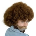 thumbnail image 7 of 80s Painter Wig and Beard Set – Unisex Brown Curly Bob Wig for Halloween & Cosplay, 7 of 7