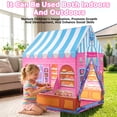 thumbnail image 5 of Lilian&Gema Pink Play Tent for Girls, Large Princess Play Tent House with Projector, Indoor & Outdoor Castle Tent Toy Gift for Kids Ages 3 4 5 6 7 8, 5 of 7